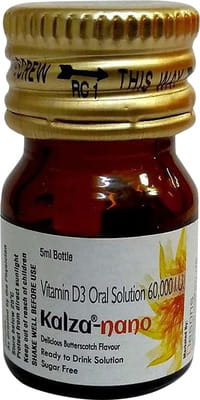 Kalza Nano Delicious Butterscotch Flavour Sugar Free Bottle Of 5ml Oral Solution