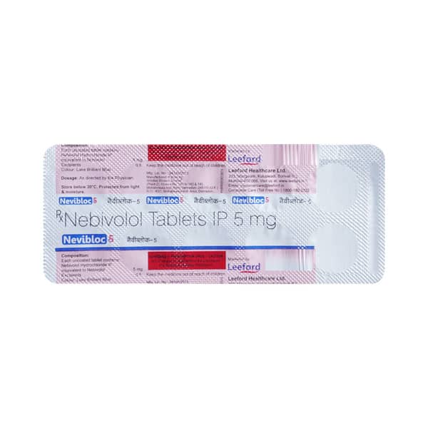 Nevibloc 5mg Strip Of 10 Tablets