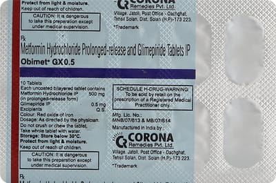 Obimet Gx 0.5mg Strip Of 10 Tablets