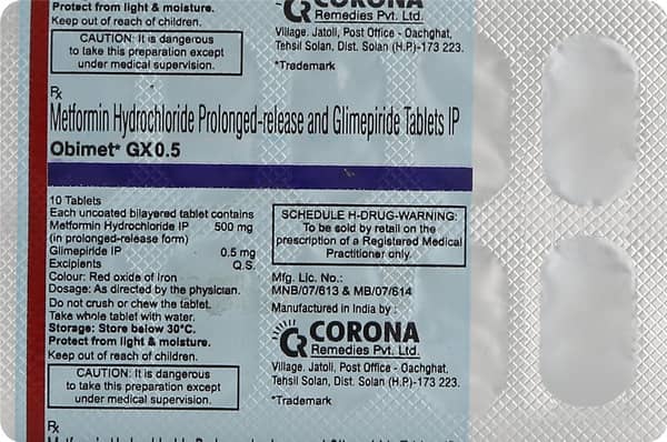 Obimet GX 0.5 Tablet