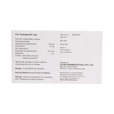 Ferronova Z Strip Of 10 Tablets