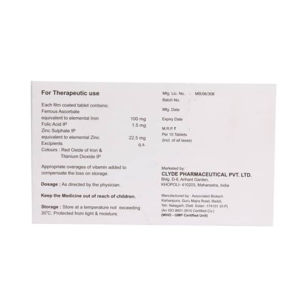 Ferronova Z Strip Of 10 Tablets