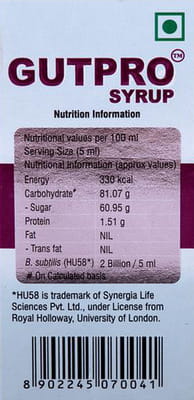 Gutpro Bottle Of 30ml Syrup