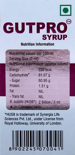 Gutpro Bottle Of 30Ml Syrup