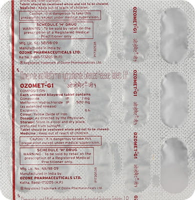Ozomet G 1mg Strip Of 15 Tablets