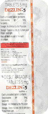 Dezlin 5mg Strip Of 10 Tablets