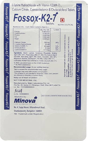 Fossox K2 7 Strip Of 10 Tablets