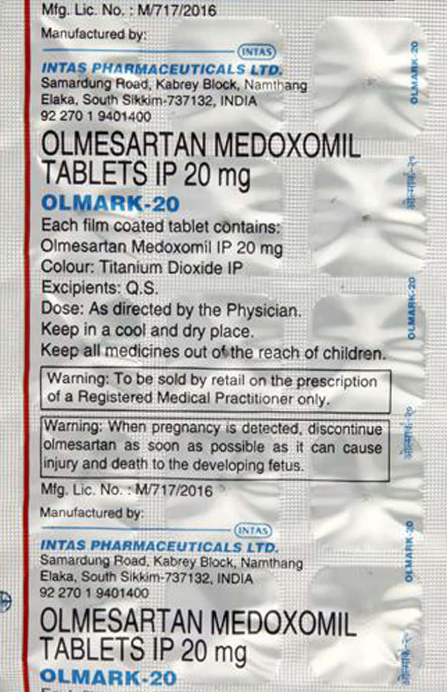 Olmark Olmark 20 MG Tablet (15): Uses, Side Effects, Price & Dosage | PharmEasy