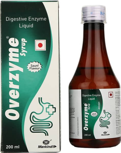 Overzyme Saunf Flavour Bottle Of 200ml Syrup