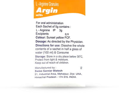 Argin Orange Flavour Sugar Free Sachet Of 5gm Granules
