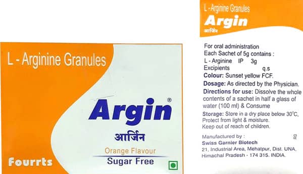 Argin Granules | Orange Flavour Sugar Free