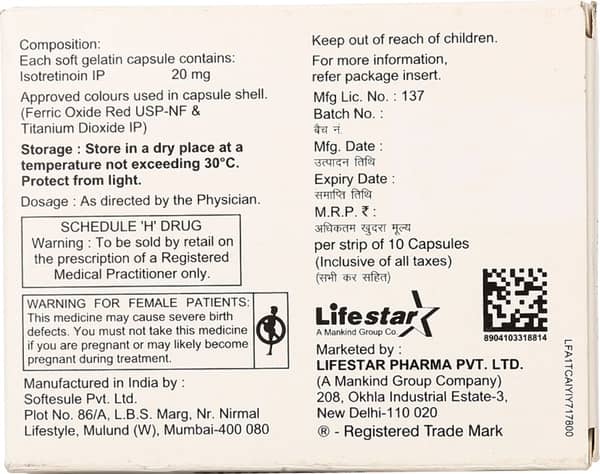 Zitblow 20mg Strip Of 10 Capsules