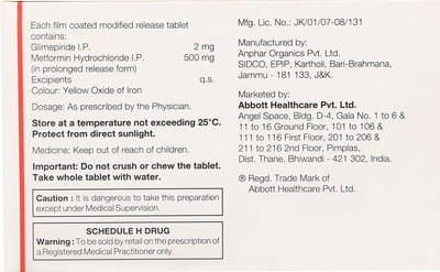 Gluformin G 2mg New Strip Of 15 Tablets
