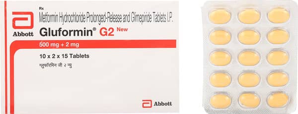 Gluformin G 2mg New Strip Of 15 Tablets