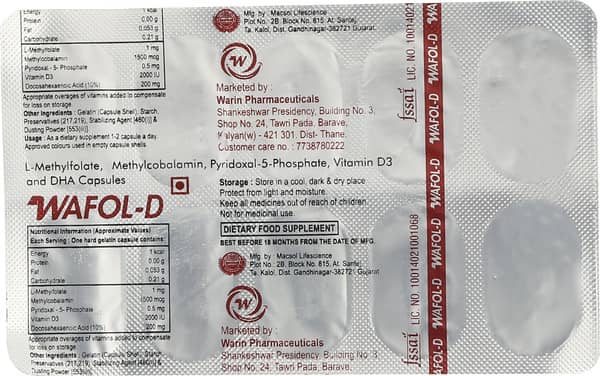 Wafol D Strip Of 10 Capsules