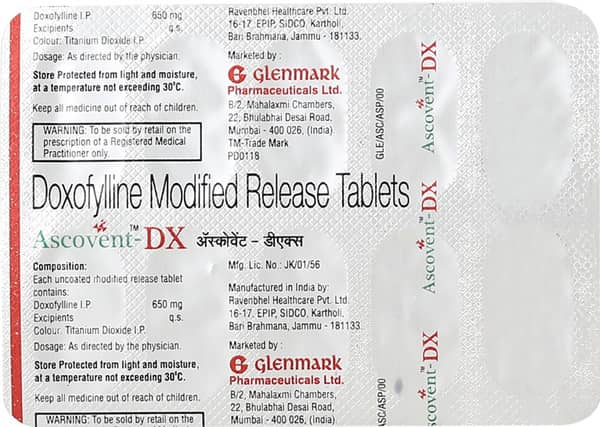 Ascovent Dx 650Mg Strip Of 10 Tablets