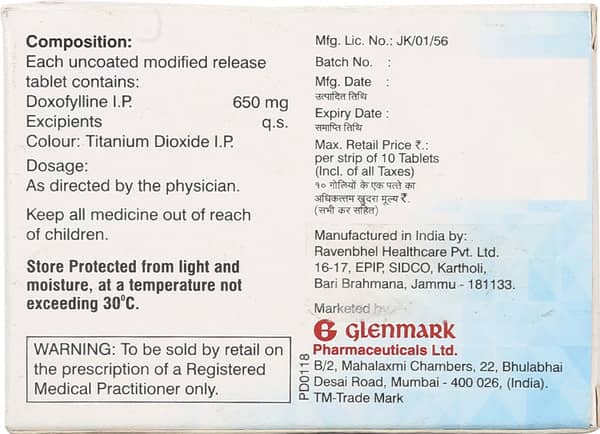 Ascovent Dx 650Mg Strip Of 10 Tablets