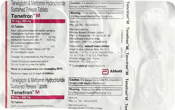 Tenefron M Strip Of 10 Tablets