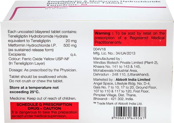 Tenefron M Strip Of 10 Tablets