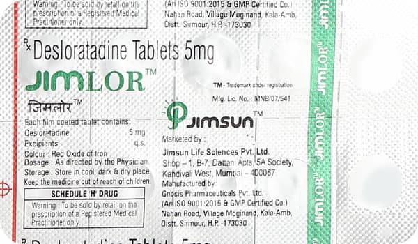 Jimlor 5mg Strip Of 10 Tablets