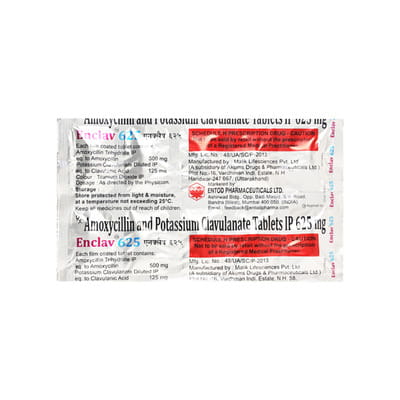 Enclav 625mg Strip Of 10 Tablets