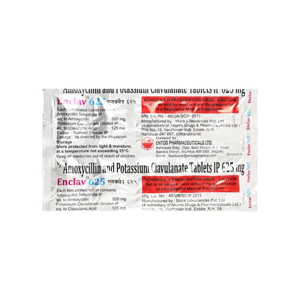 Enclav 625mg Strip Of 10 Tablets