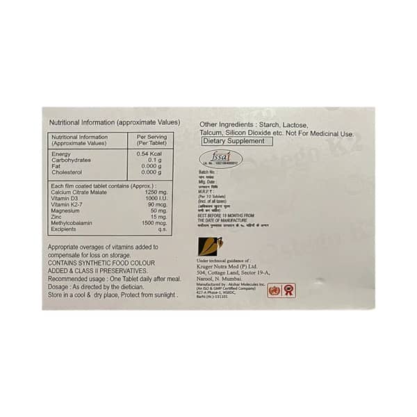 Osteogest K2 Strip Of 10 Tablets