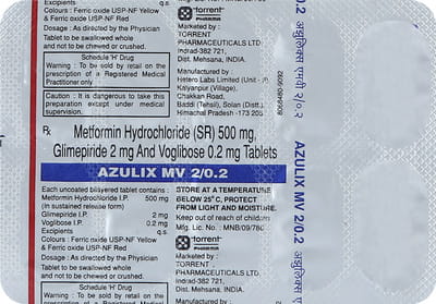 Azulix Mv 2/0.2mg Strip Of 10 Tablets