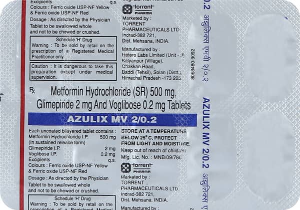Azulix Mv 2/0.2mg Strip Of 10 Tablets