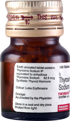 Thyrox 62.5mcg Bottle Of 100 Tablets
