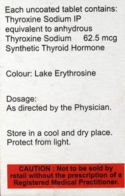 Thyrox 62.5mcg Bottle Of 100 Tablets