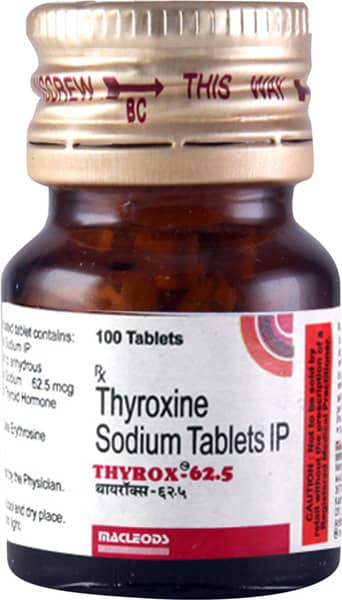 Thyrox 62.5mcg Bottle Of 100 Tablets