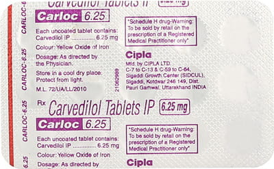 Carloc 6.25mg Strip Of 15 Tablets