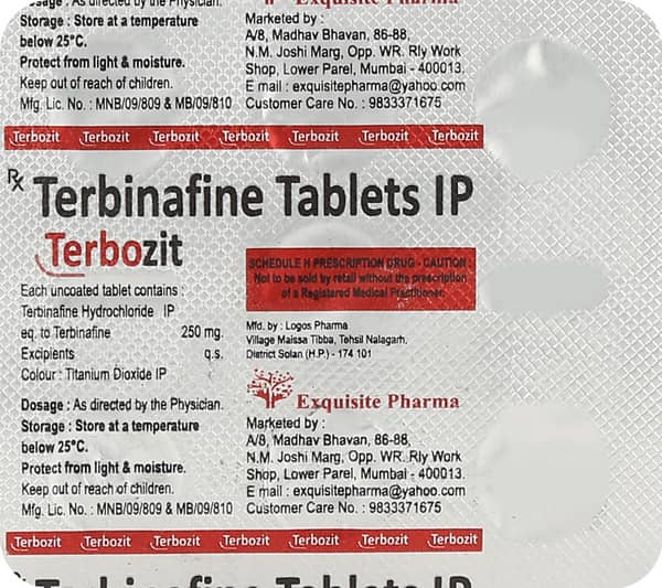 Terbozit 250Mg Strip Of 7 Tablets