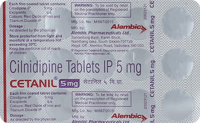 Cetanil 5mg Strip Of 15 Tablets
