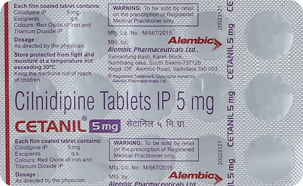 Cetanil 5mg Strip Of 15 Tablets