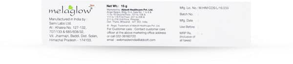 New Melaglow Tube Of 15gm Cream