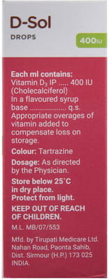 D Sol 400iu Mango Flavour Bottle Of 30ml Oral Drops