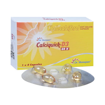 Calcose D3 60k Strip Of 4 Capsules