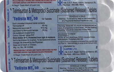Telista Mt 50mg Strip Of 15 Tablets