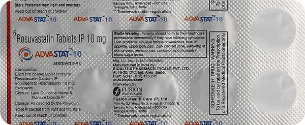 Advastat 10mg Strip Of 10 Tablets