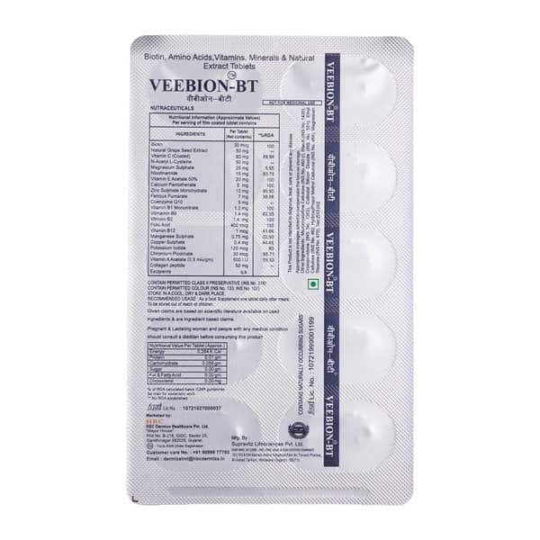 Veebion Bt Strip Of 10 Tablets