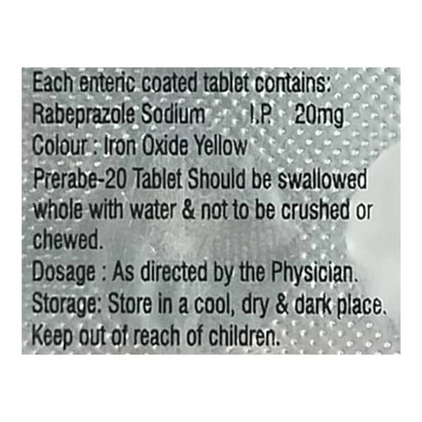 Prerabe 20Mg Strip Of 10 Tablets