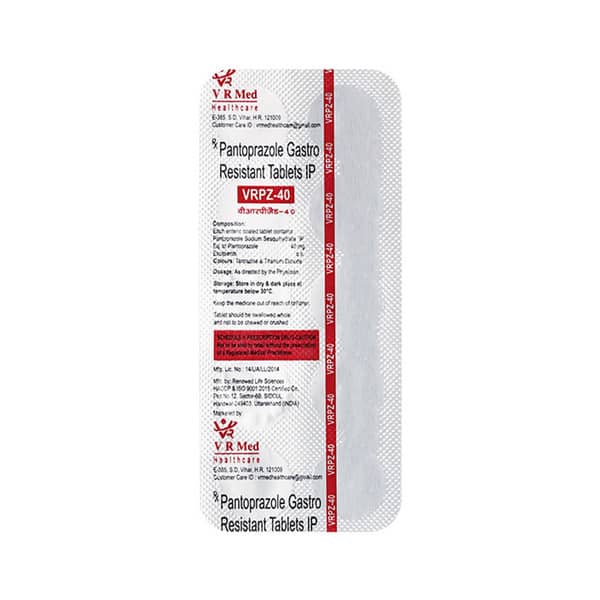 Vrpz 40mg Strip Of 10 Tablets