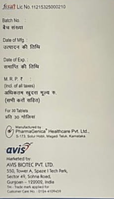 P Rozzip Strip Of 30 Tablets