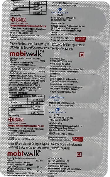 Mobiwalk Strip Of 10 Capsules