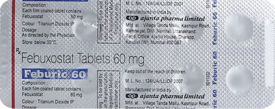 Feburic 60mg Strip Of 10 Tablets
