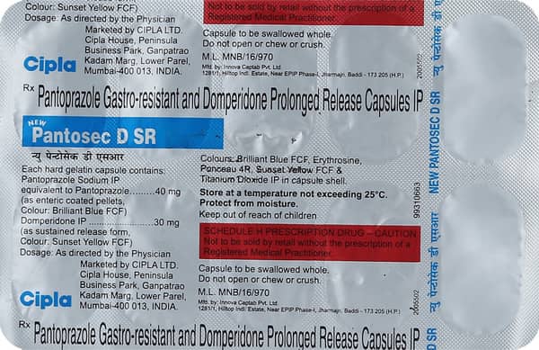New Pantosec Dsr Strip Of 10 Capsules