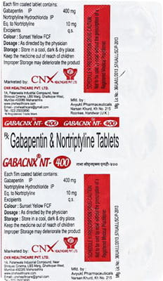 Gabacnx Nt 400mg Strip Of 10 Tablets