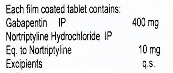 Gabacnx Nt 400mg Strip Of 10 Tablets